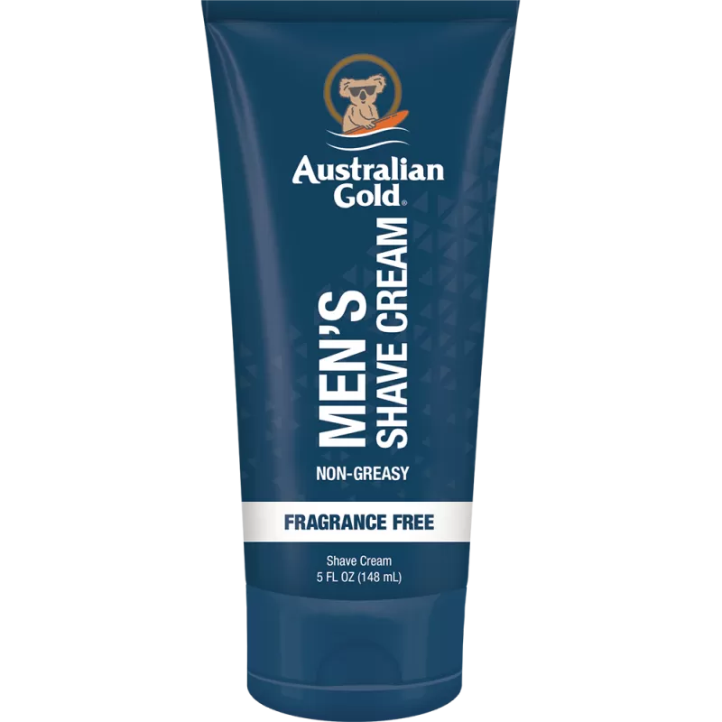 Australian Gold Men's Shave Cream 148 ml | Crema da Barba con Carbone Detox, Senza Profumo
