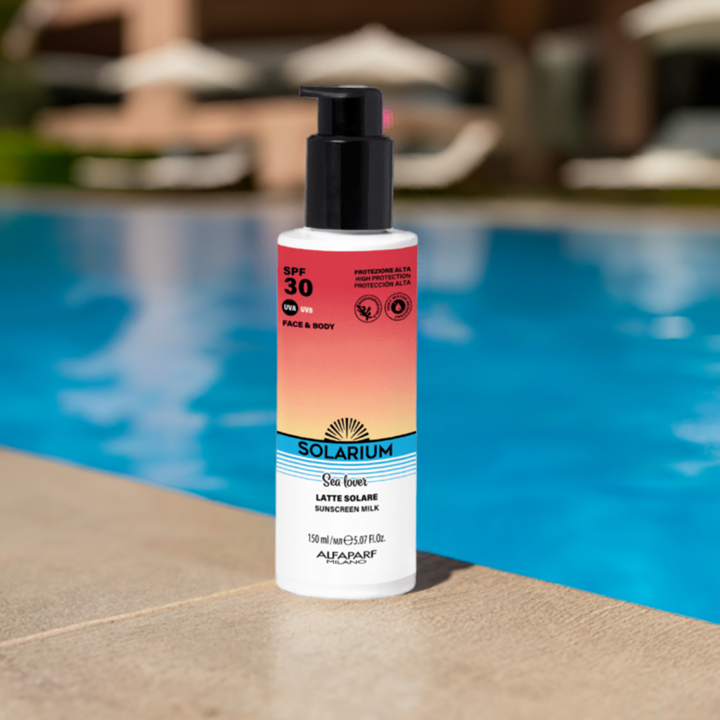 Solarium Sun Protection Latte Solare spf30 piscina