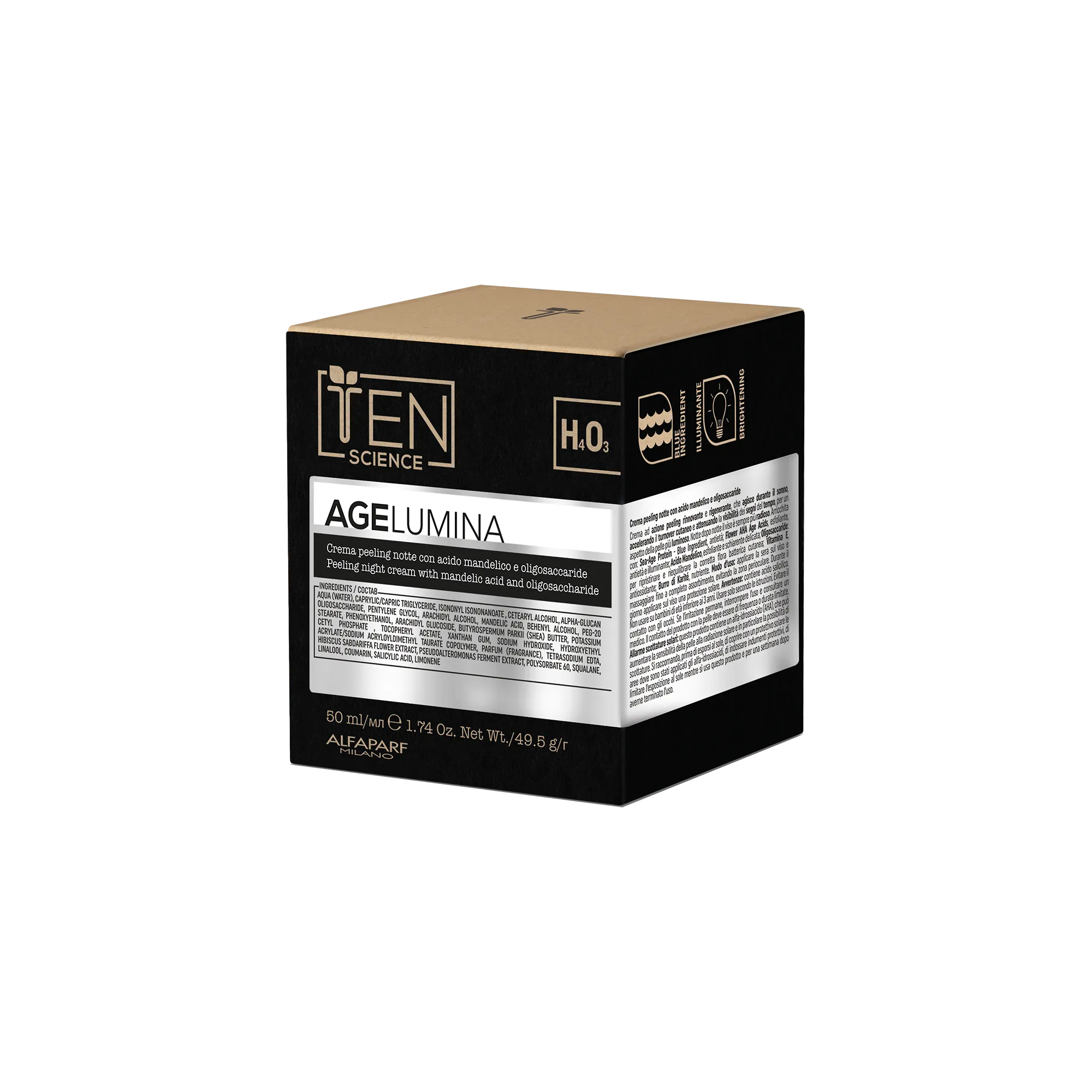 Ten Science Age Lumina Crema Peeling Notte Packaging