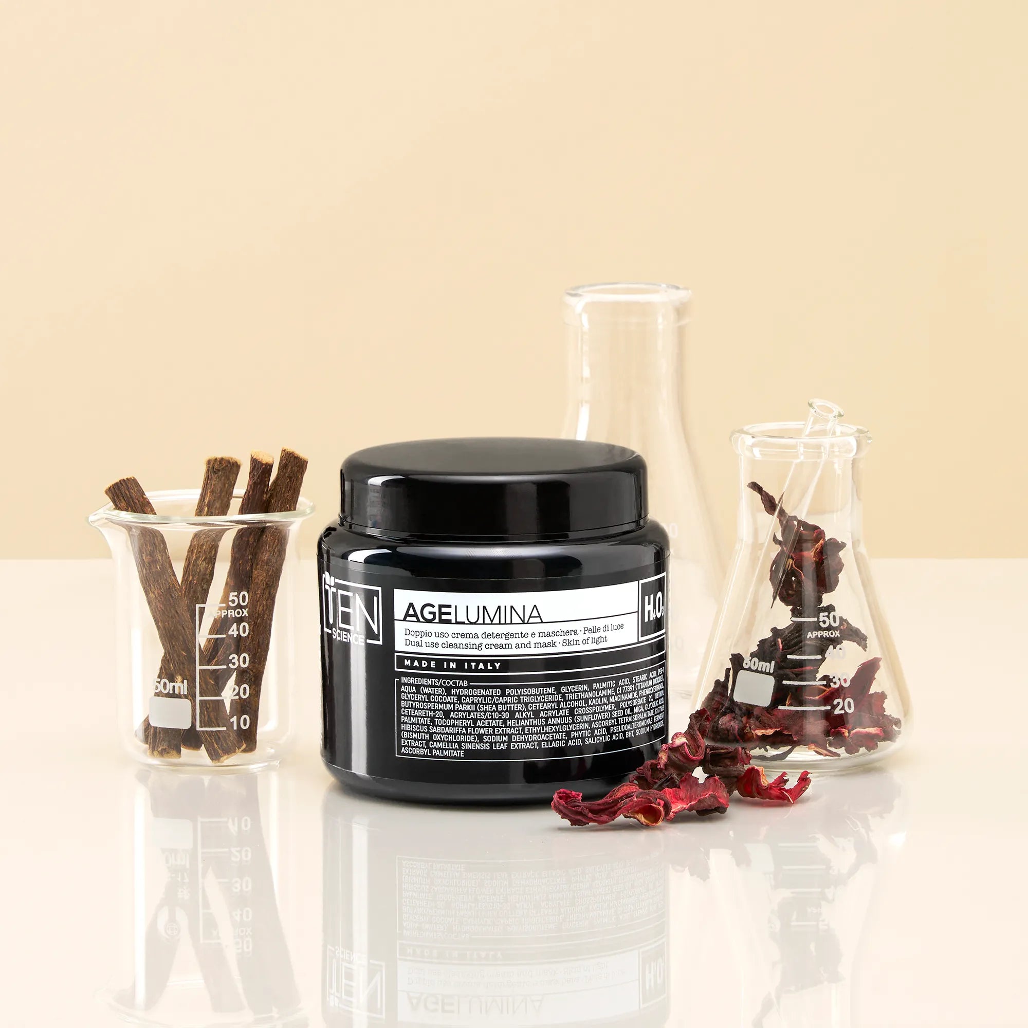 Ten Science Age Lumina Doppio Uso Crema Detergente e Maschera Pelle di luce Nature