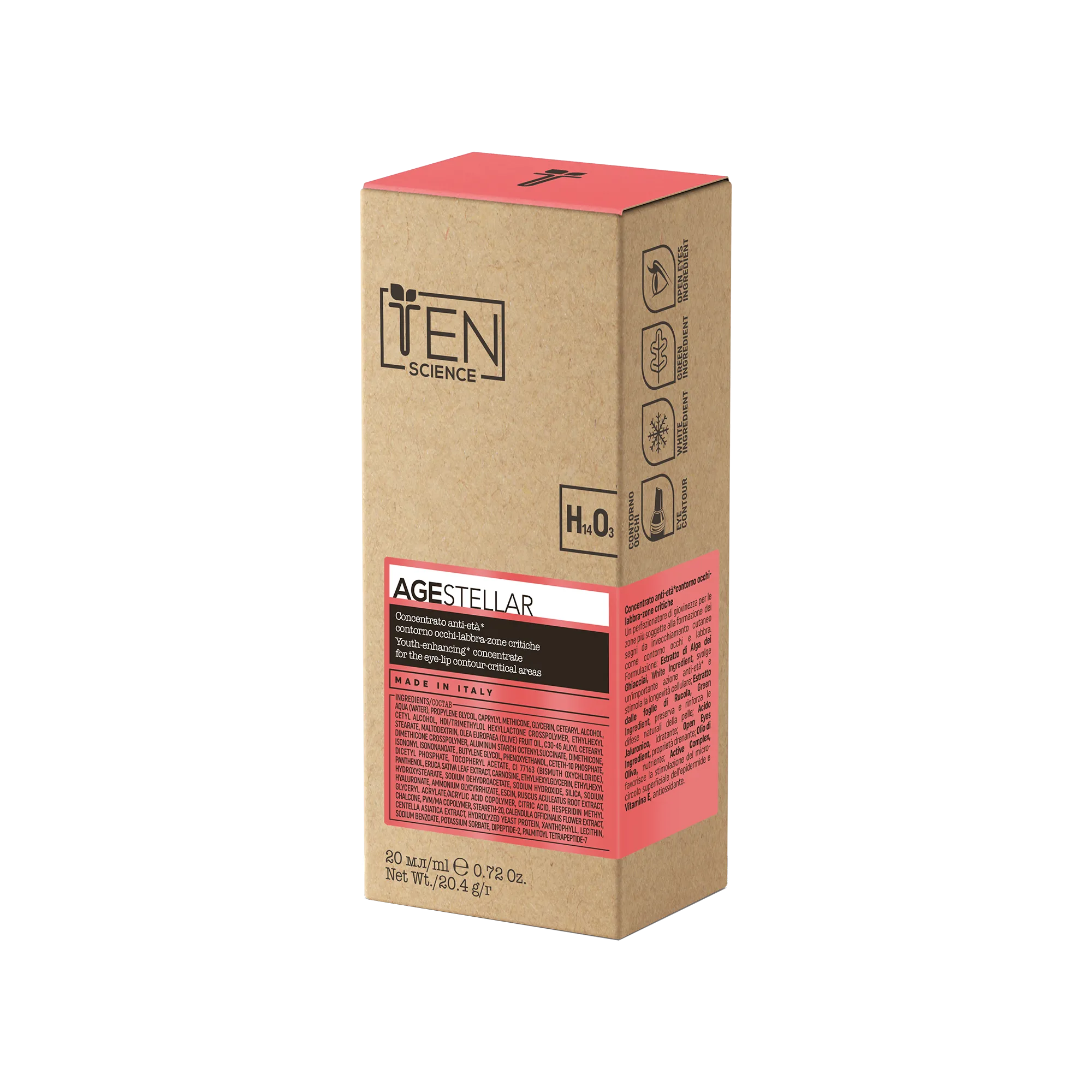 Ten Science Age Stellar Concentrato Anti Età Packaging