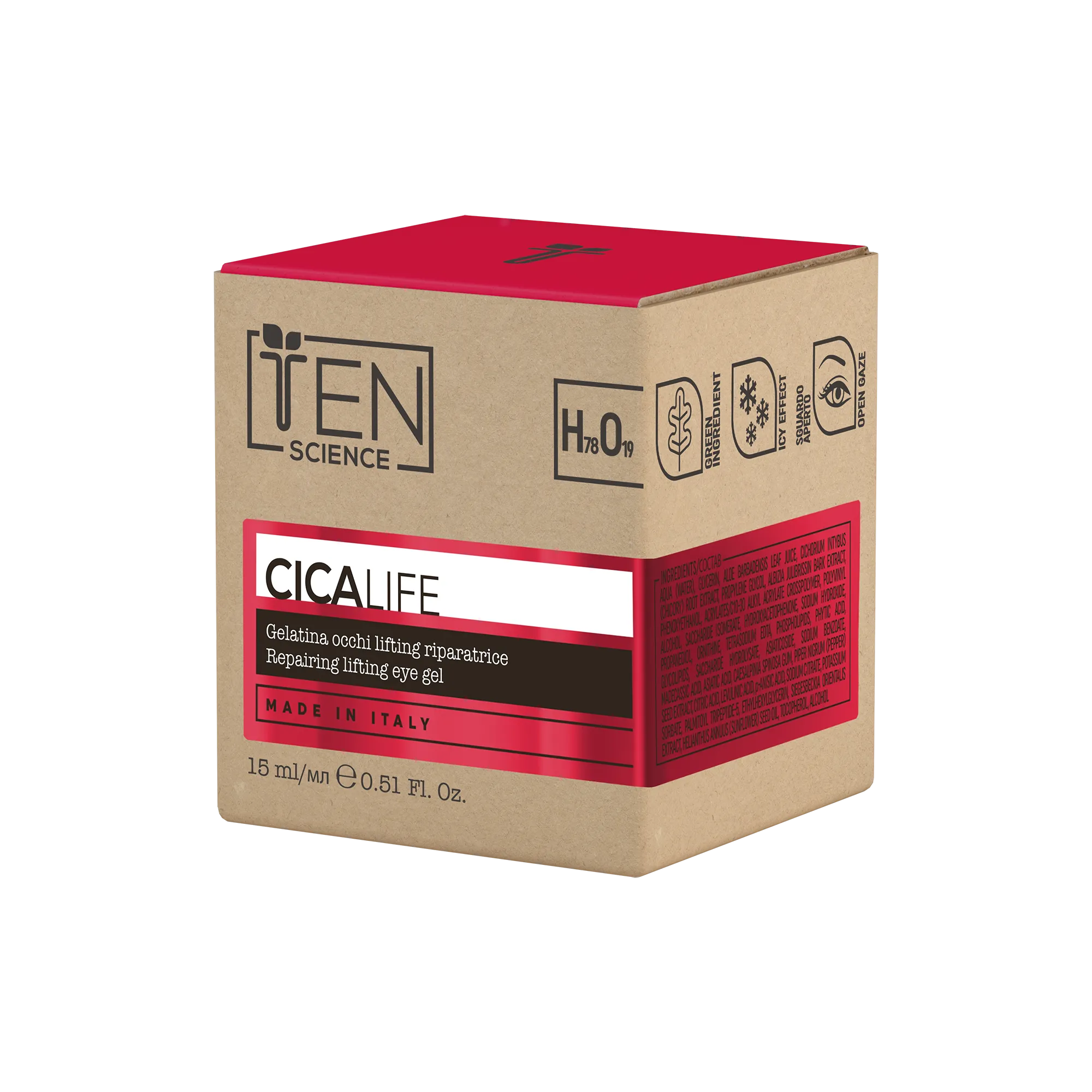 Ten Science Cicalife Gelatina occhi lifting riparatrice scatola