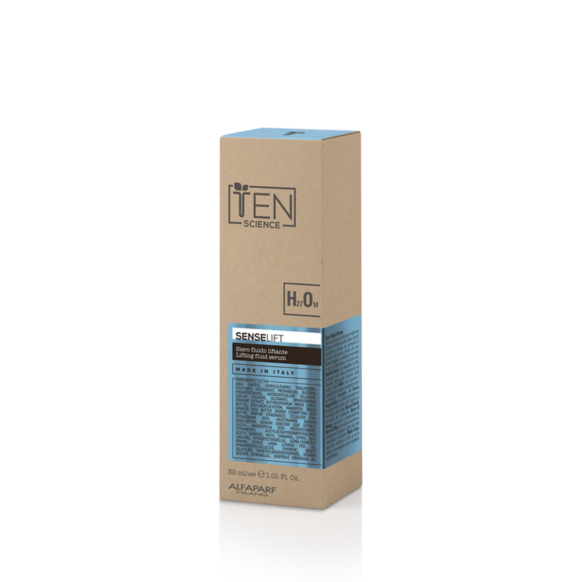 Ten Science Sense Lift Siero Fluido Liftante 30 ml | NAD+, Acido Ialuronico e Basilico Sacro scatola