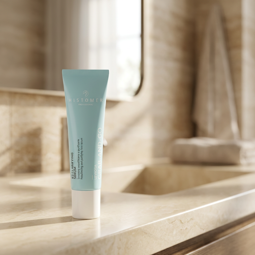 B3 Clarifying Serum ambientato in bagno
