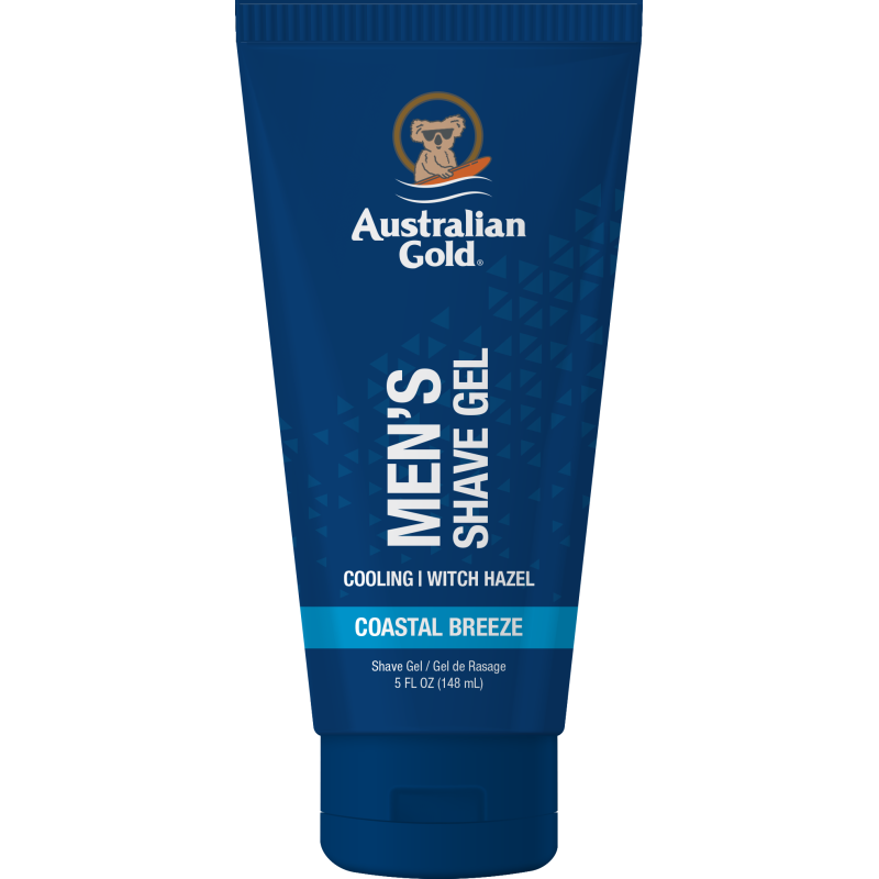 Australian Gold Men's Shave Gel Coastal Breeze 148 ml | Gel da Barba Anti-Age con Vitamina E e Amamelide