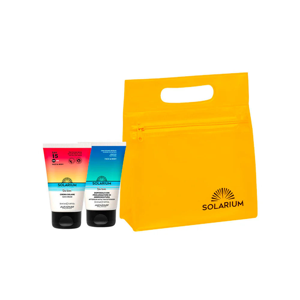 Solarium SPF 15 Travel Set Crema Solare + Doposole Prolungatore Abbronzatura 2x50ml